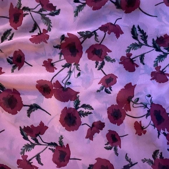 Dynamite Women’s Pink Floral Pink Sheer Long Sleeve Blouse Size Medium - Picture 9 of 9